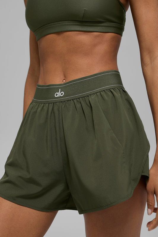 Match Point Shorts — Green Olive