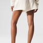 Cashmere High Rise Plush Waffle Shorts — Ivory