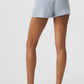 Cashmere High Rise Plush Waffle Shorts — Crystal Blue