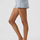 Cashmere High Rise Plush Waffle Shorts — Crystal Blue