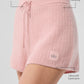 Cashmere High Rise Plush Waffle Shorts — Pink Quartz