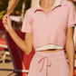 Cashmere High Rise Plush Waffle Shorts — Pink Quartz