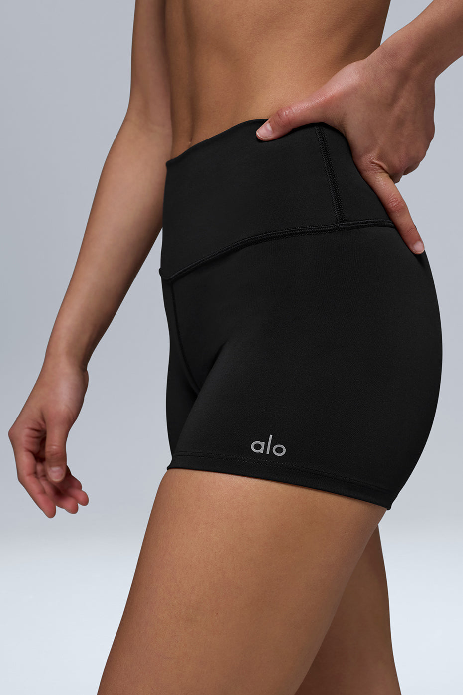 3" High Rise Airlift Shorts — Black