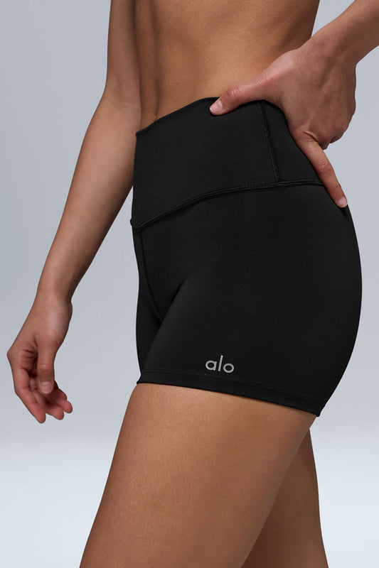 3" High Rise Airlift Shorts — Black