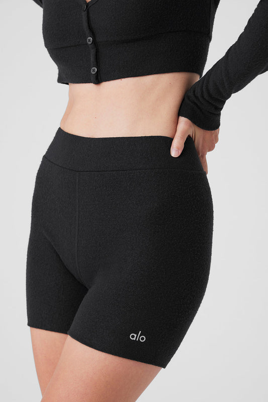 Alolux High Rise Me Time Shorts — Black