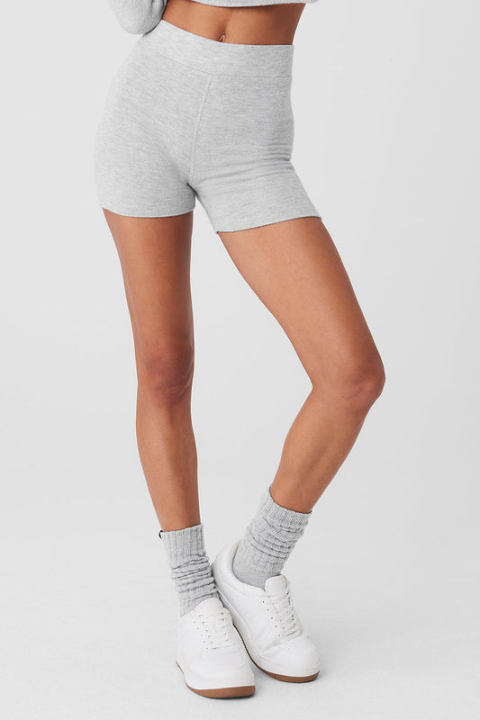 Alolux High Rise Me Time Shorts — Athletic Heather Grey