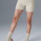 Alolux High Rise Me Time Shorts — Oatmeal Heather