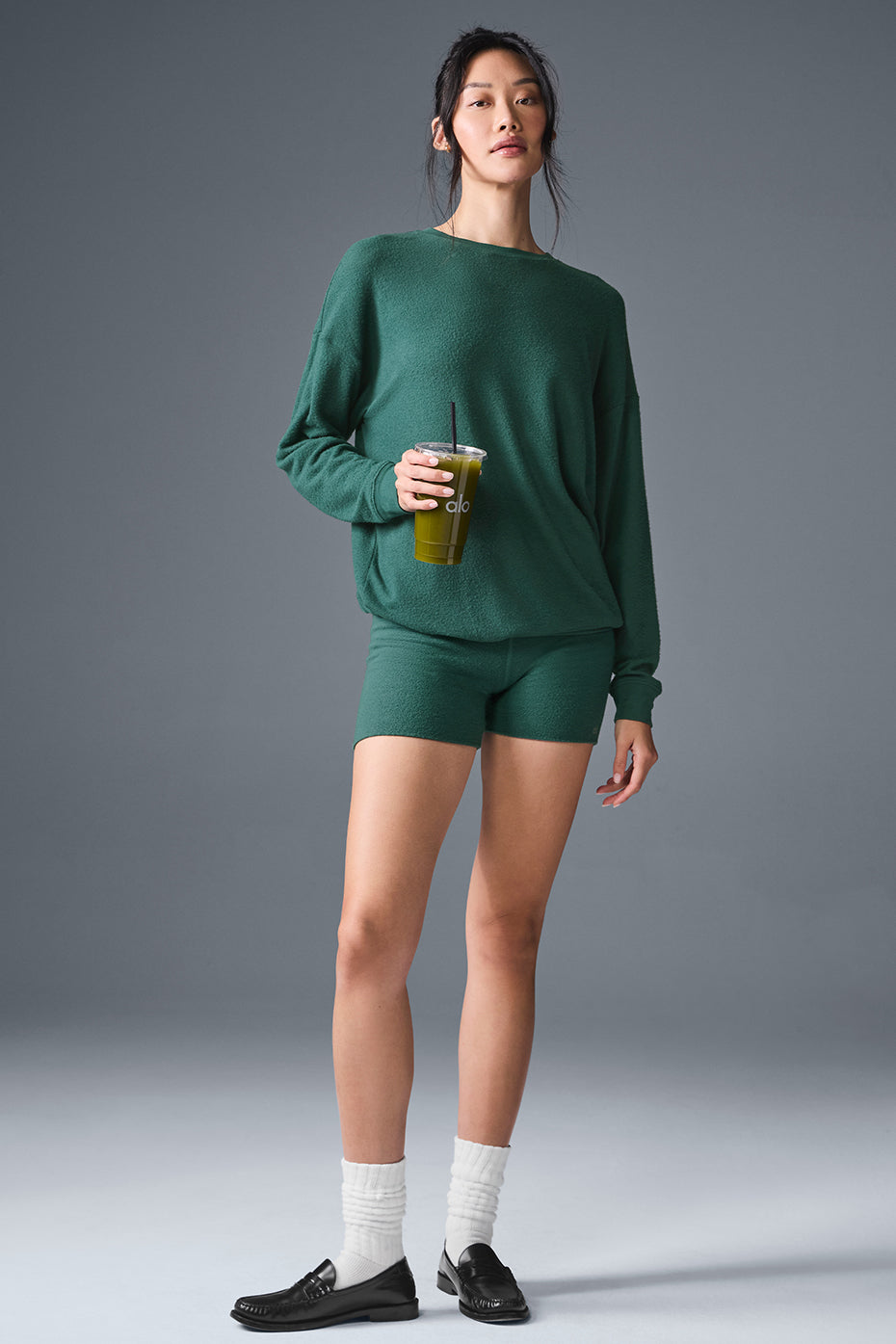 Alolux High Rise Me Time Shorts — Winter Ivy