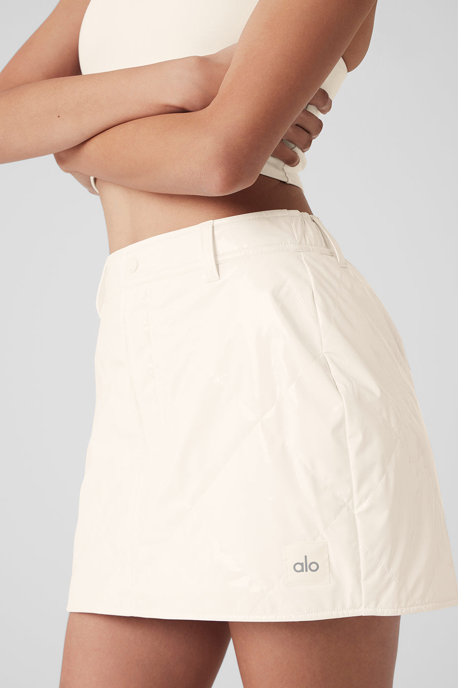 Snomoto Puffer Mini Skirt — Ivory