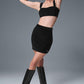 Micro Corduroy Winter Break Mini Skirt — Black