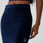 Micro Corduroy Winter Break Mini Skirt — Navy
