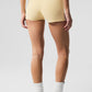 Alosoft High Rise Carefree Shorts — Warm Butter Heather