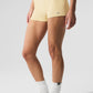 Alosoft High Rise Carefree Shorts — Warm Butter Heather