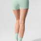 Alosoft High Rise Carefree Shorts — Spearmint Heather