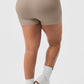 3" Seamless Ribbed Shimmer Shorts — Gravel