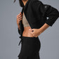 Scholar Knit Cargo Skirt — Black