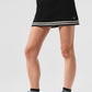 Tennis Club Sweater Knit Skirt — Black/Ivory