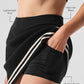 Tennis Club Sweater Knit Skirt — Black/Ivory