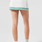 Tennis Club Sweater Knit Skirt — White/Spruce Green