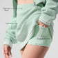 Tennis Club Sweater Knit Skirt — Spearmint/White
