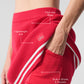 Tennis Club Sweater Knit Skirt — Candy Red/White