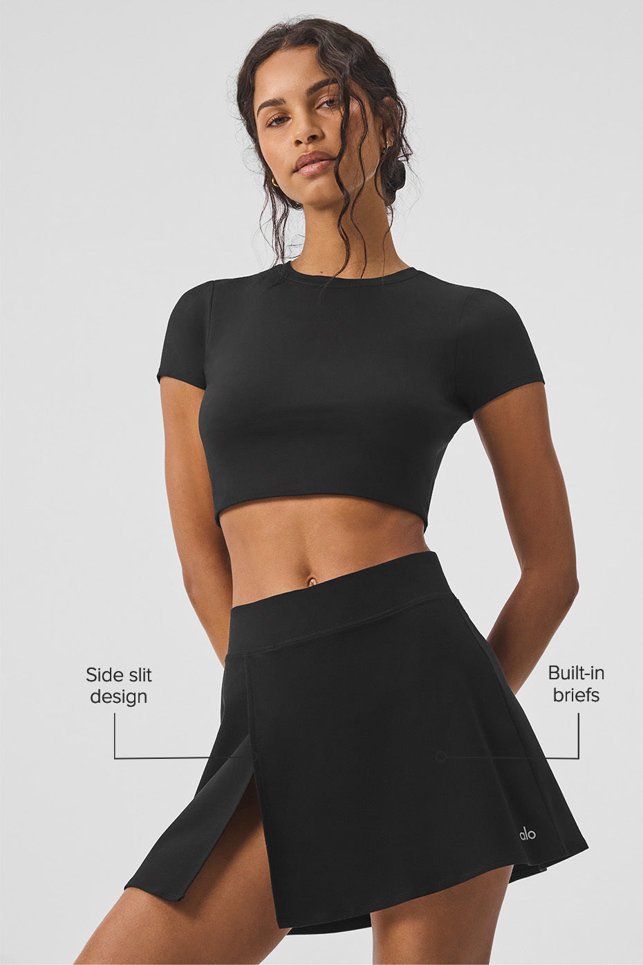Alosoft Backspin Skirt — Black