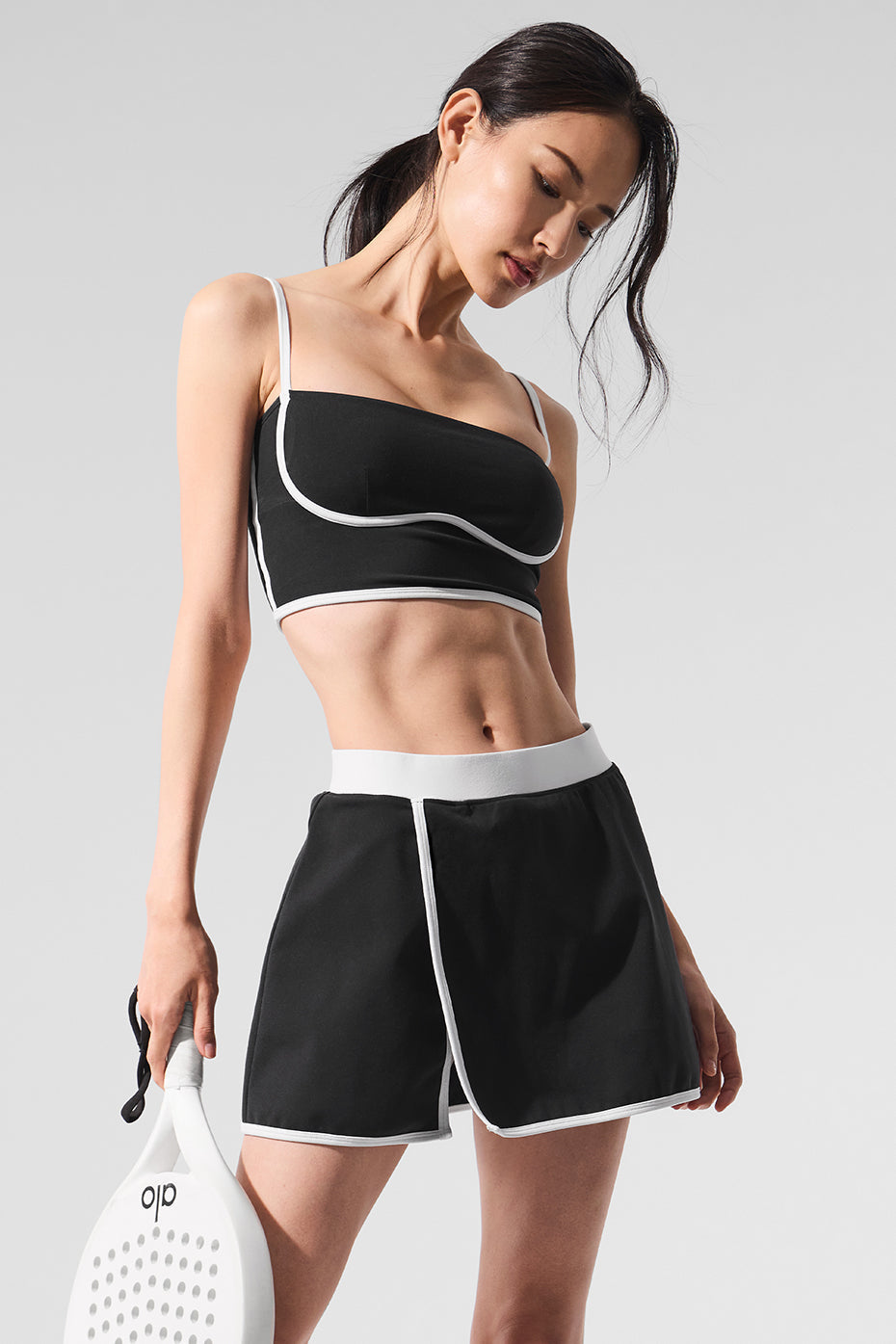 Airbrush Streamlined Skirt — Black/White