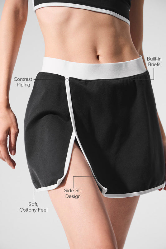 Airbrush Streamlined Skirt — Black/White