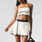 Airbrush Streamlined Skirt — Ivory/Black