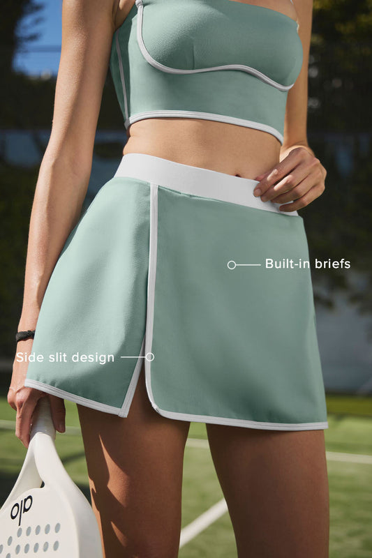 Airbrush Streamlined Skirt — Botanical Green/Ivory