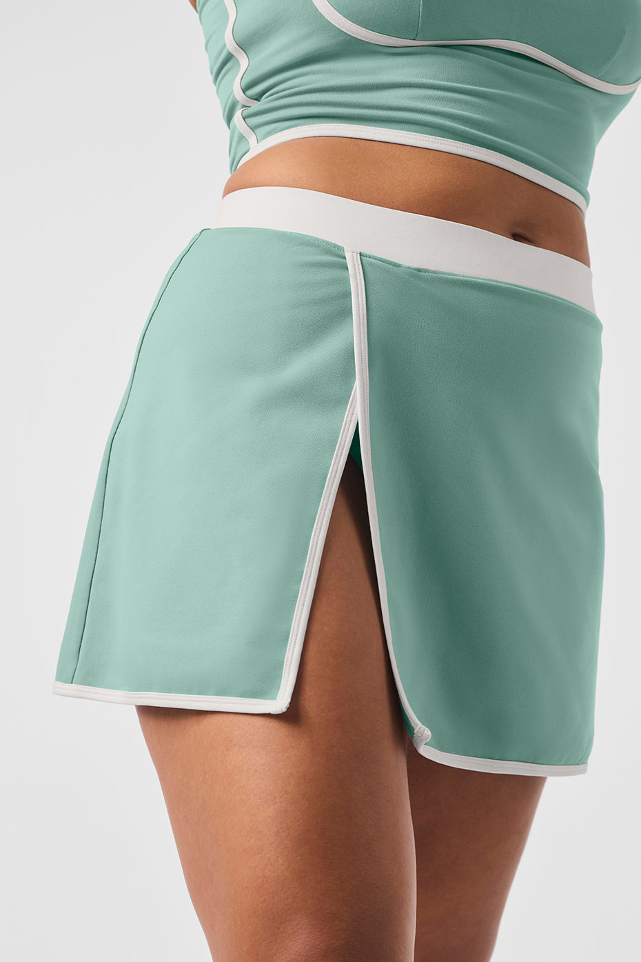 Airbrush Streamlined Skirt — Botanical Green/Ivory