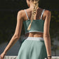 Airbrush Streamlined Skirt — Botanical Green/Ivory