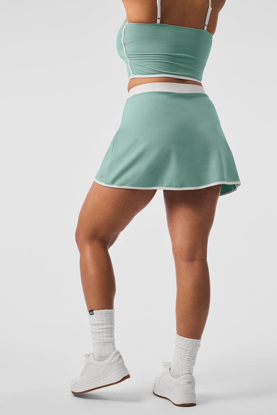 Airbrush Streamlined Skirt — Botanical Green/Ivory