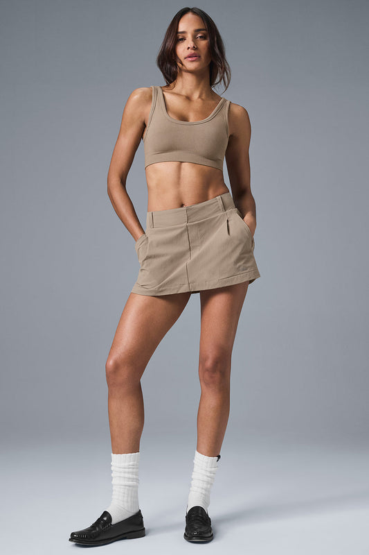 Fan Club Mini Skirt — Gravel