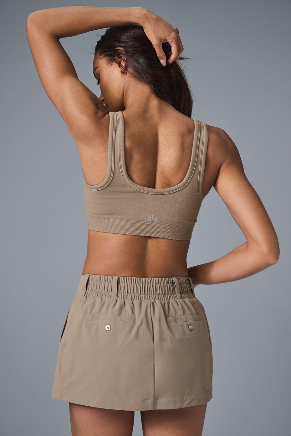 Fan Club Mini Skirt — Gravel