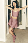 Airlift Down The Line Tennis Skirt — Smoky Quartz