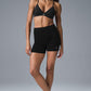 Scholar Knit High Rise Shorts — Black