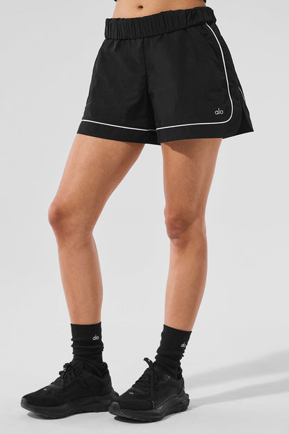 Motivate Track Shorts — Black/White
