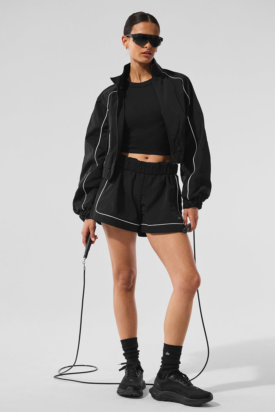 Motivate Track Shorts — Black/White