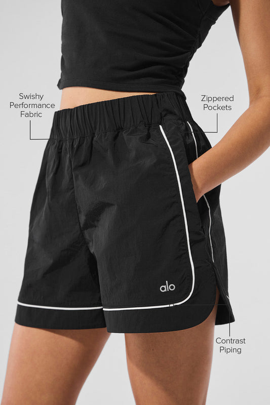 Motivate Track Shorts — Black/White