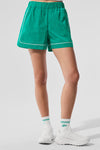 Motivate Track Shorts — Spruce Green/White