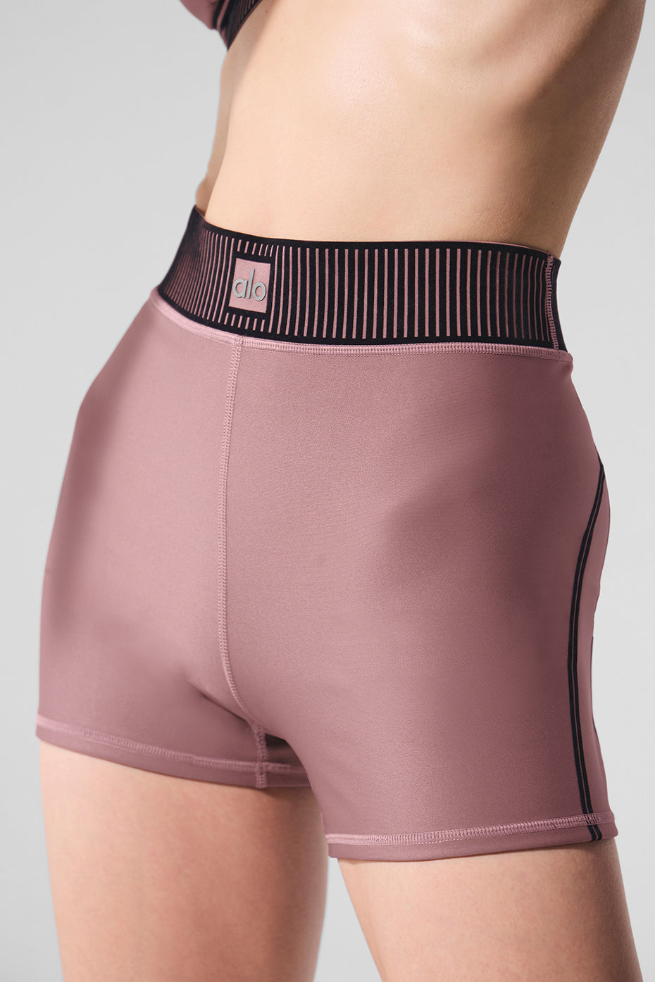 Airlift High Rise Line Up Shorts — Smoky Quartz