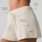 Cable Knit Winter Bliss Shorts — Ivory