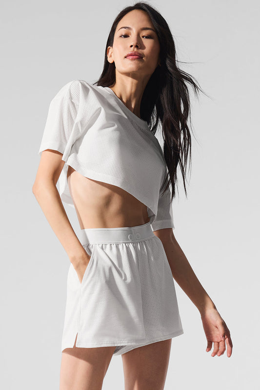 Mesh Mirage Shorts — White
