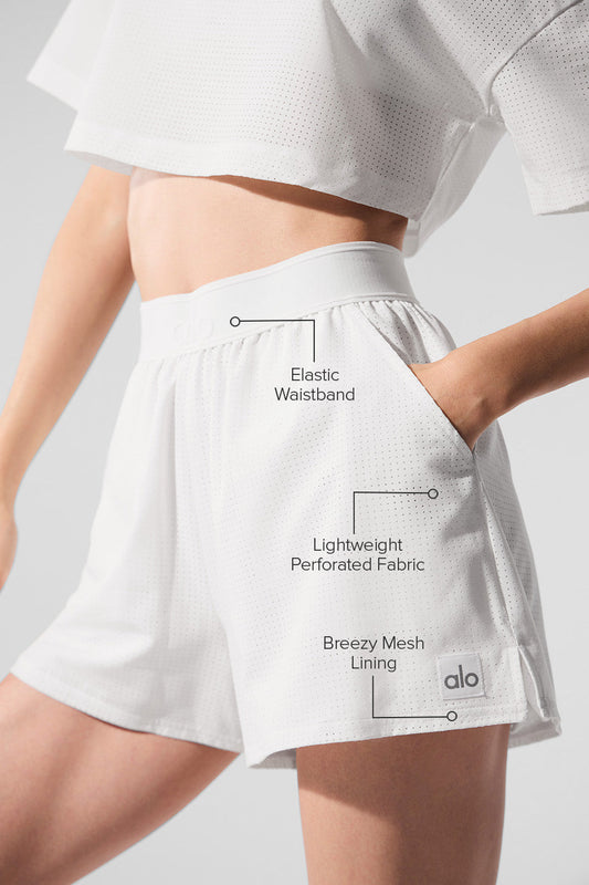 Mesh Mirage Shorts — White