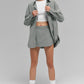 Pinstripe Daylight Button Down Long‑Sleeve — Lunar Grey/White