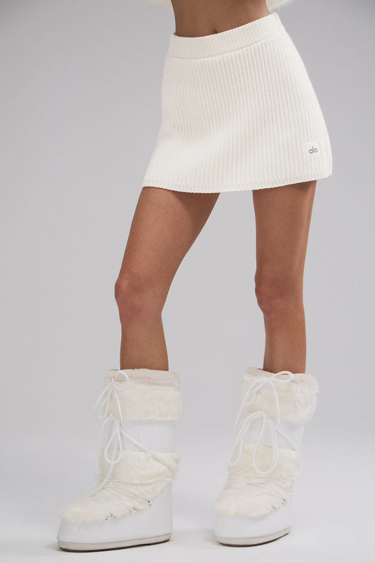 Courchevel Cashmere Skirt — Ivory