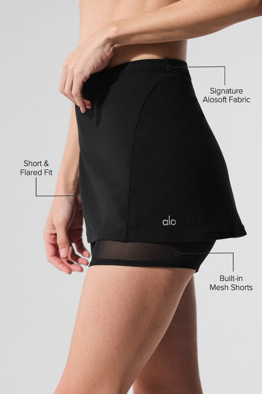 Alosoft Serve It Up Skirt — Black