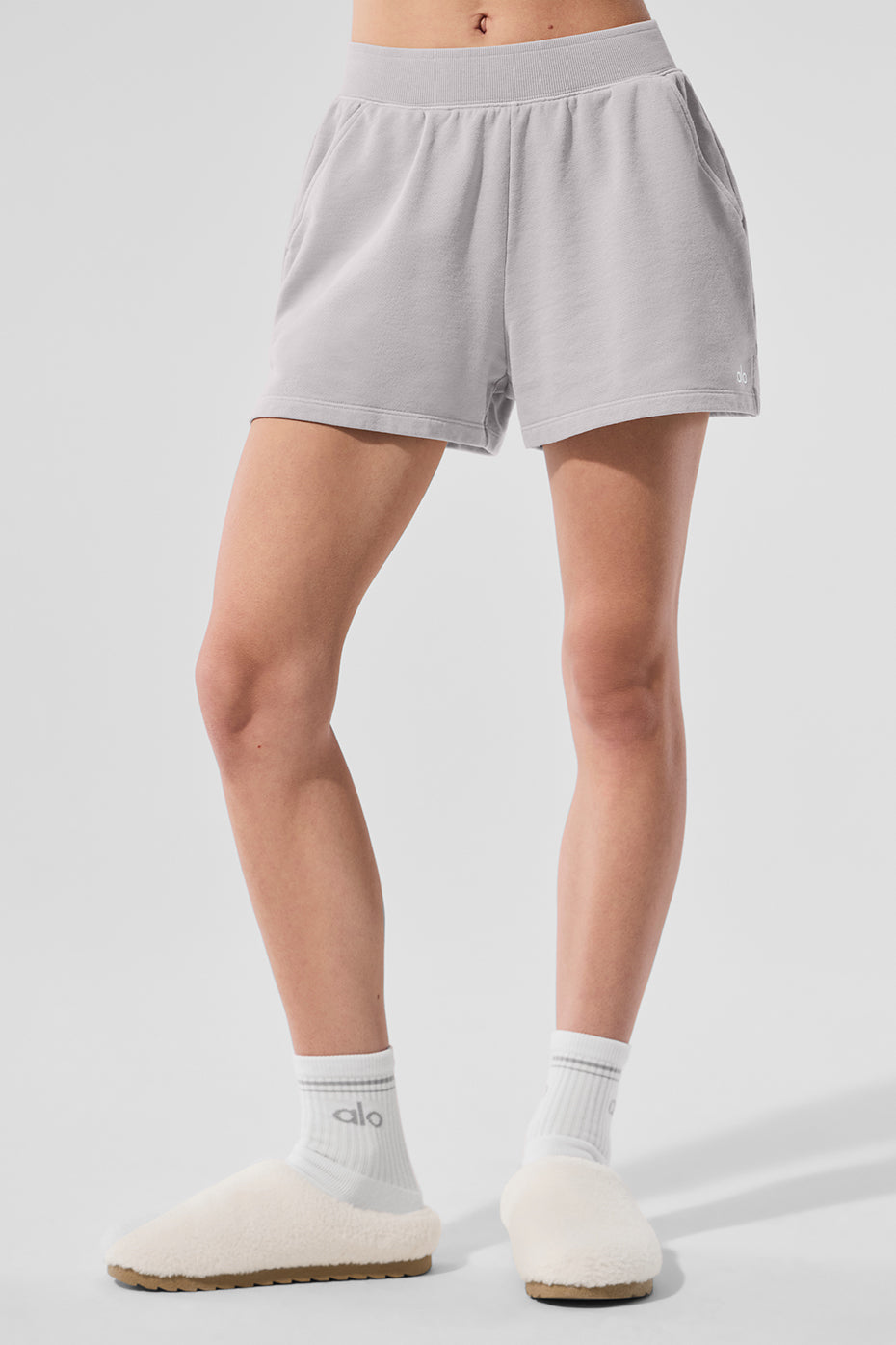 Washed Low Key Sweat Shorts — Grey Sky Wash