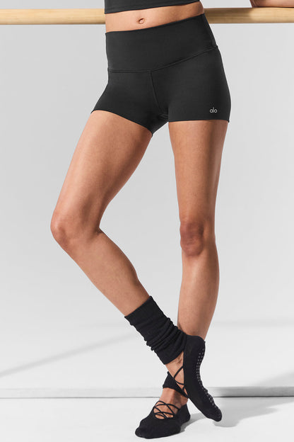 3" SculptSoft High Rise Precision Fit Shorts — Black
